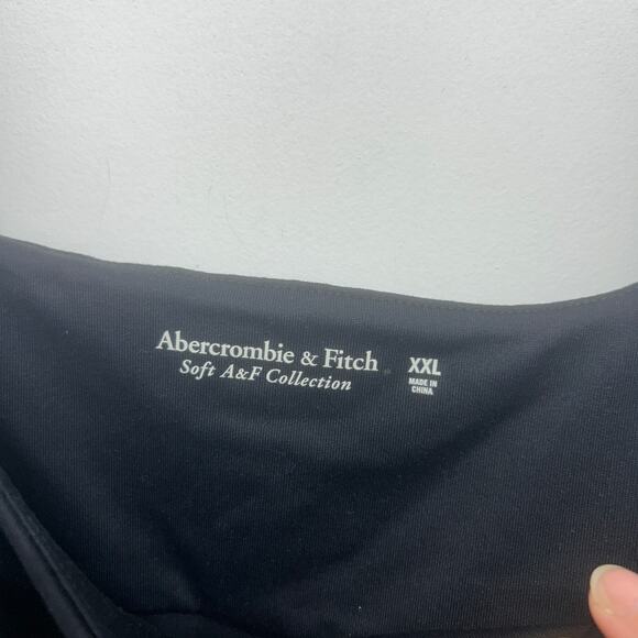 NWOT Abercrombie Black Seamed Bodice Tank One Piece Bodysuit Plus Size XXL - Picture 5 of 6